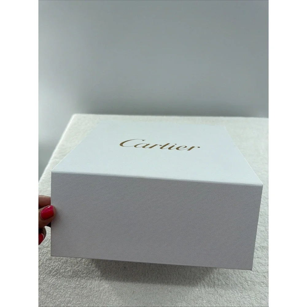 Cartier Box Empty White 9.5in X 8in X 4in Magnetic Flap With Original Filler